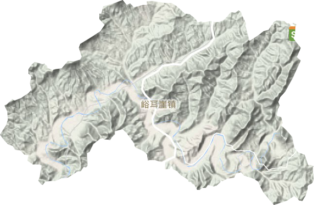 峪耳崖镇地形地图