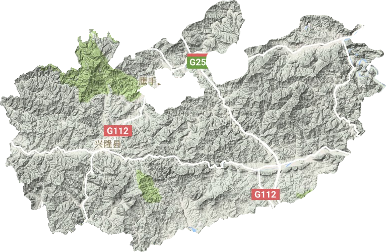 兴隆县地形地图