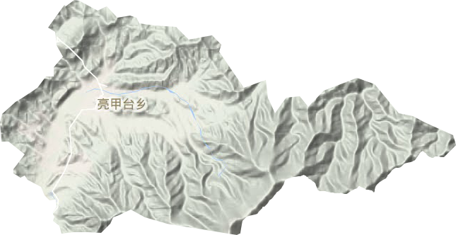 亮甲台镇地形地图