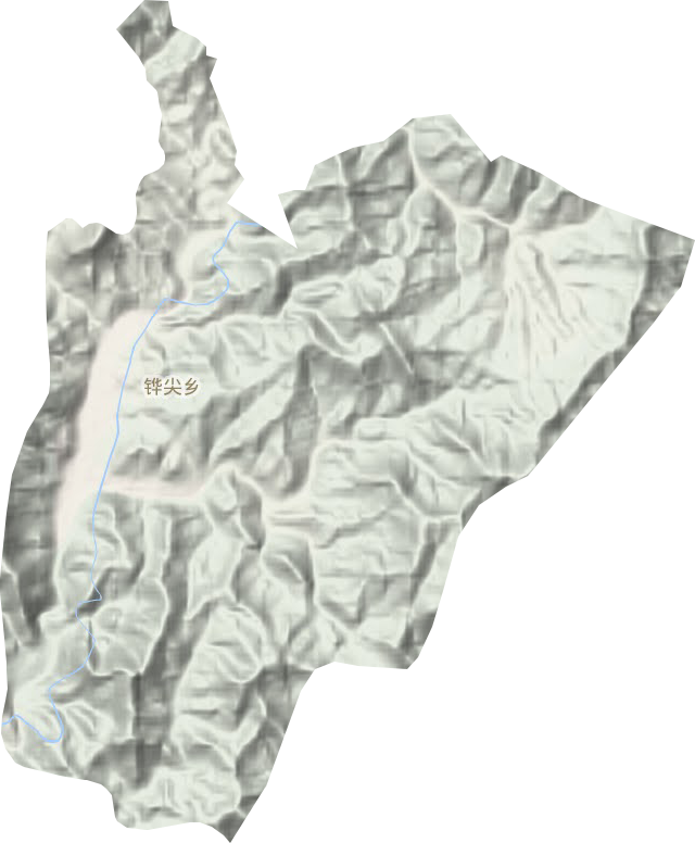 铧尖乡地形地图