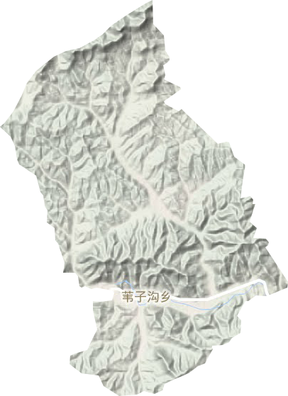 苇子沟乡地形地图