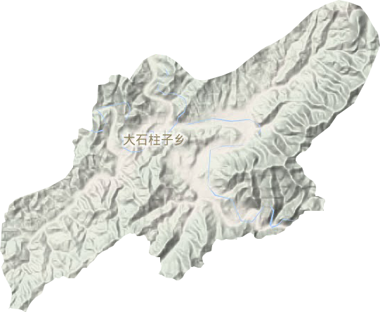 大石柱子乡地形地图
