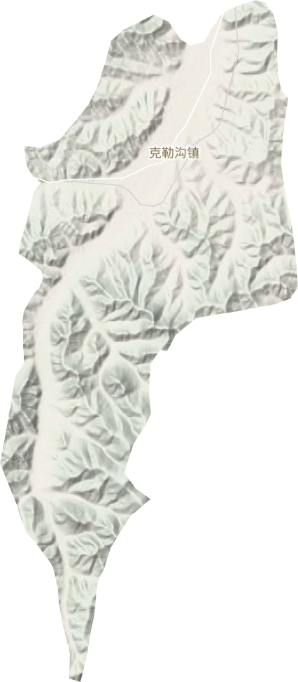 克勒沟镇地形地图