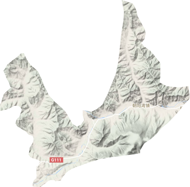 朝阳湾镇地形地图