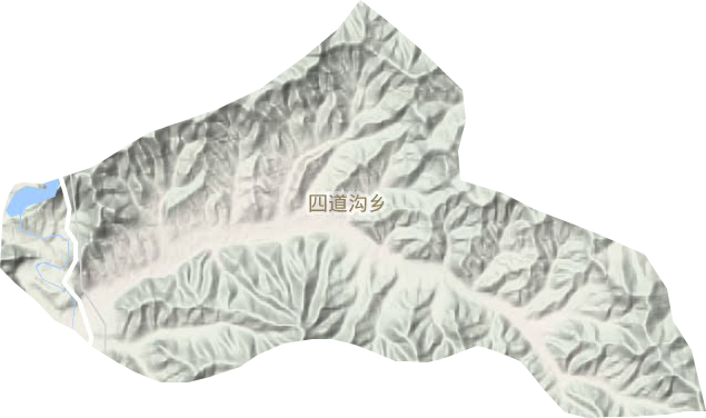 四道沟乡地形地图