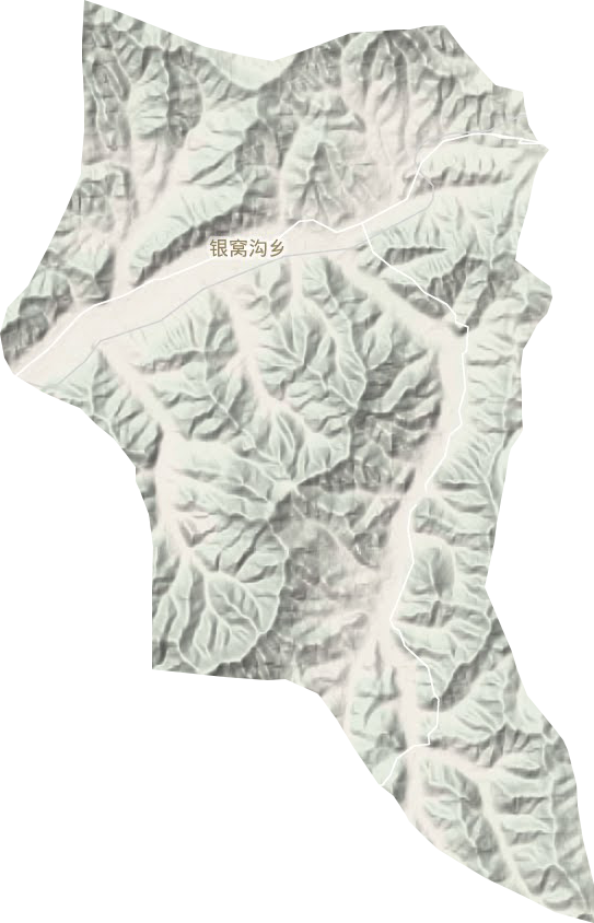 银窝沟乡地形地图