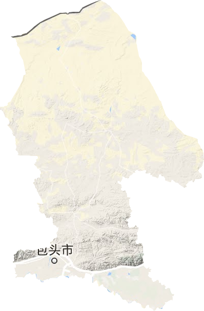 包头市地形地图
