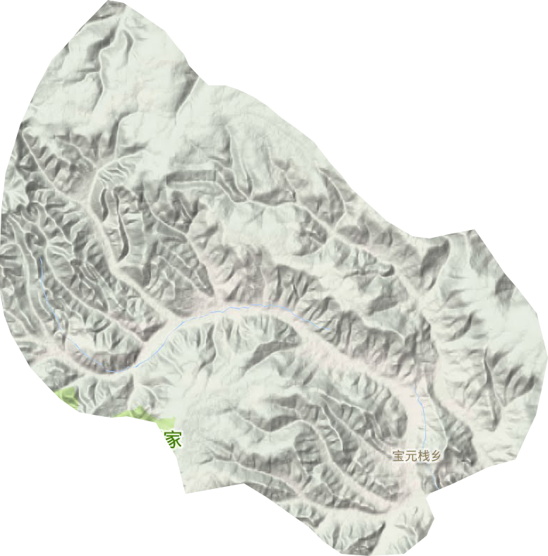 宝元栈乡地形地图