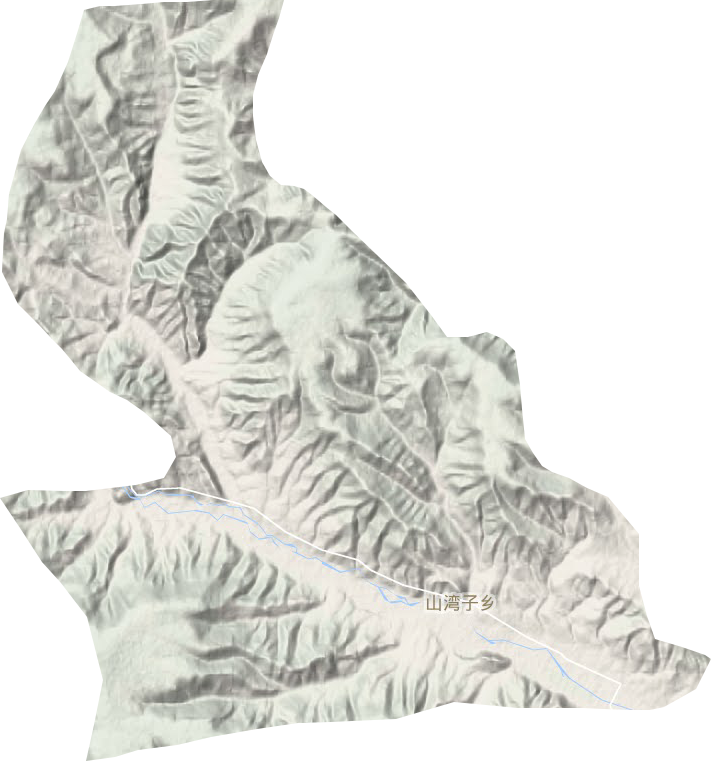 山湾子乡地形地图