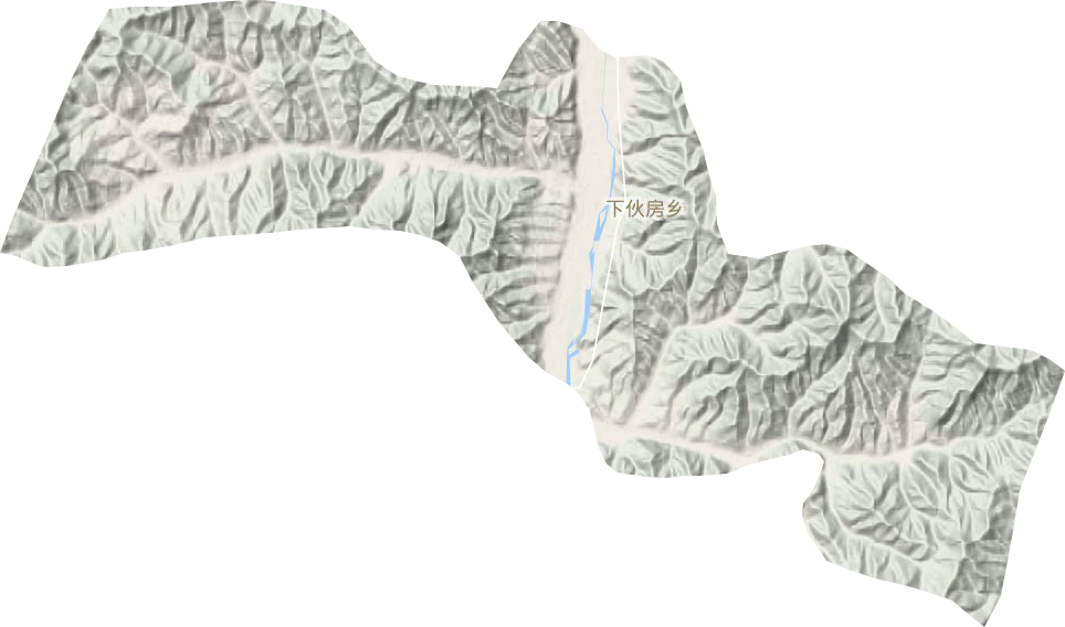 下伙房乡地形地图