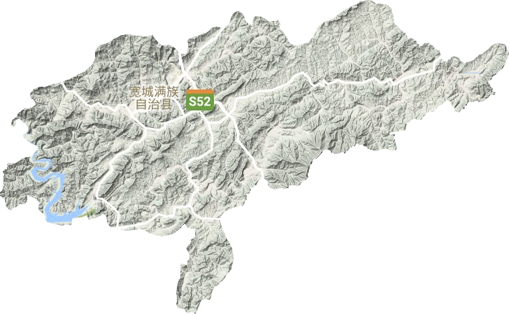宽城县地形地图
