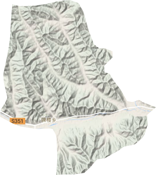 牌楼乡地形地图