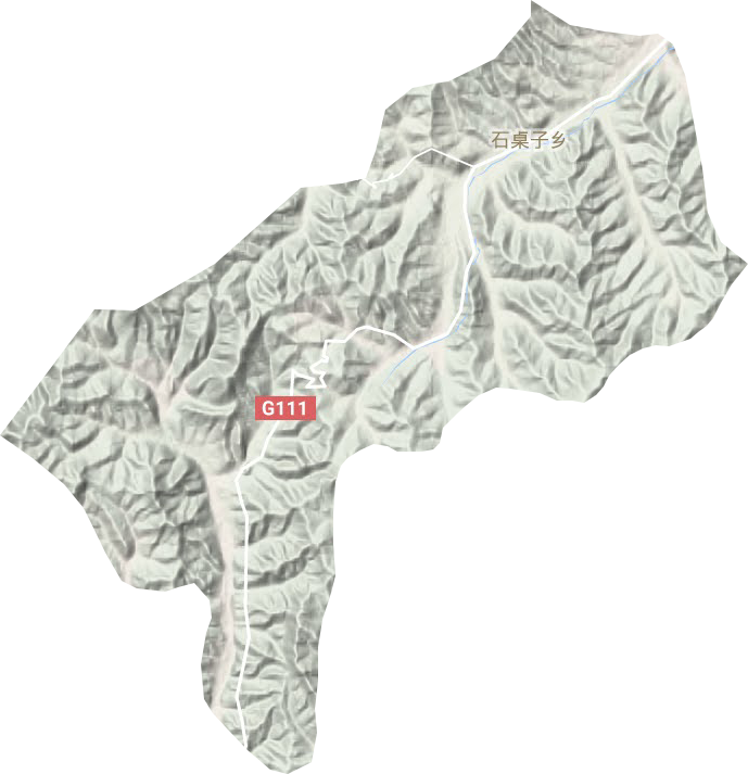 石桌子乡地形地图