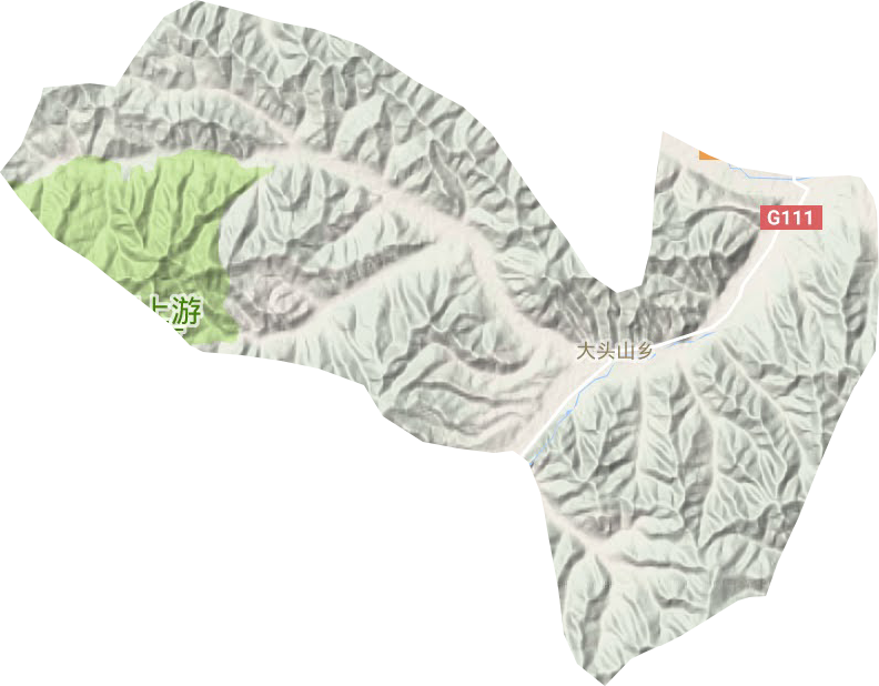 大头山乡地形地图