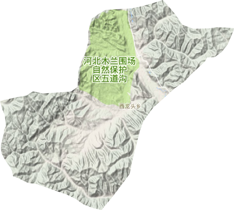西龙头乡地形地图