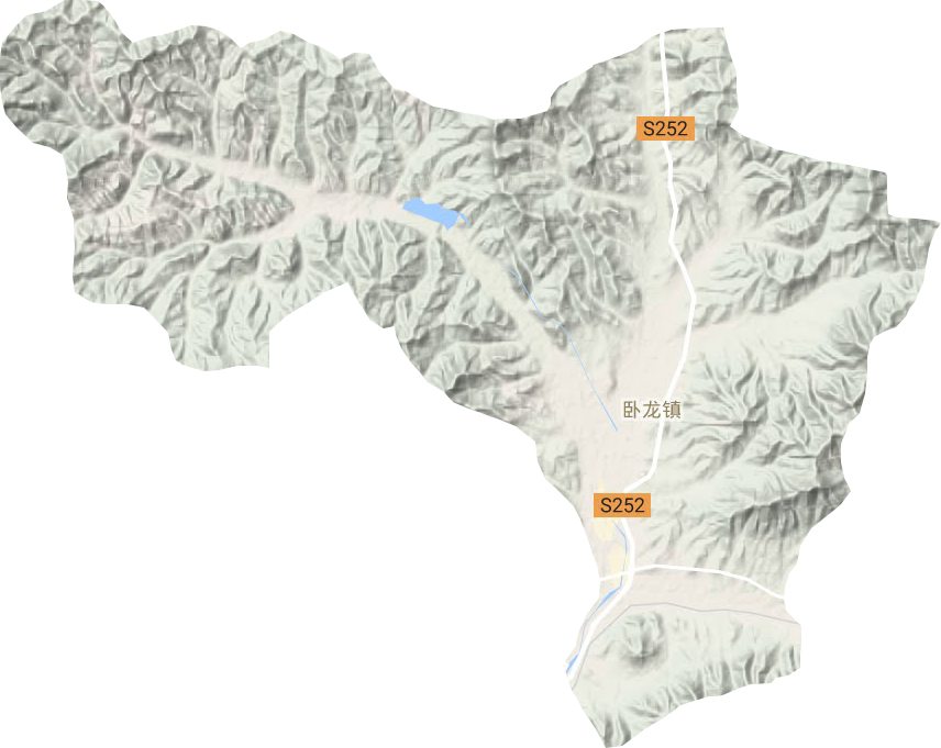 卧龙镇地形地图
