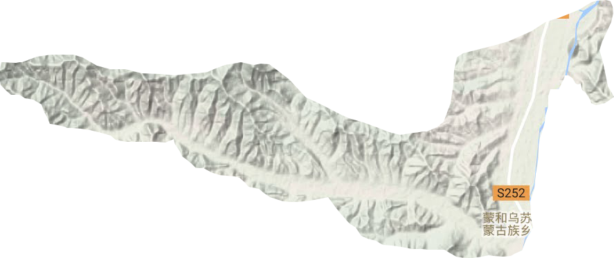 北五十家子镇地形地图