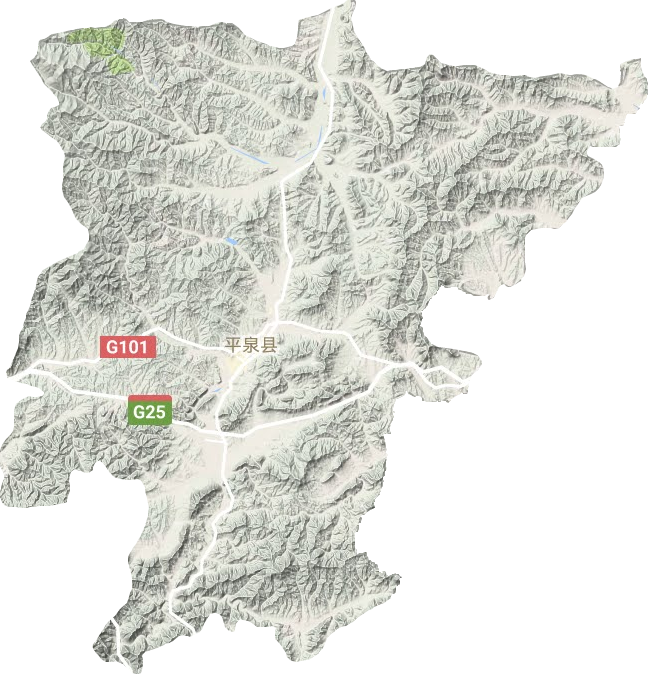 平泉市地形地图