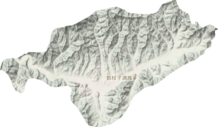 桲椤树镇地形地图
