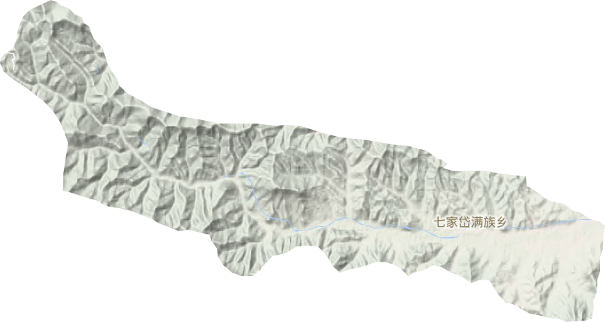 七家岱满族乡地形地图