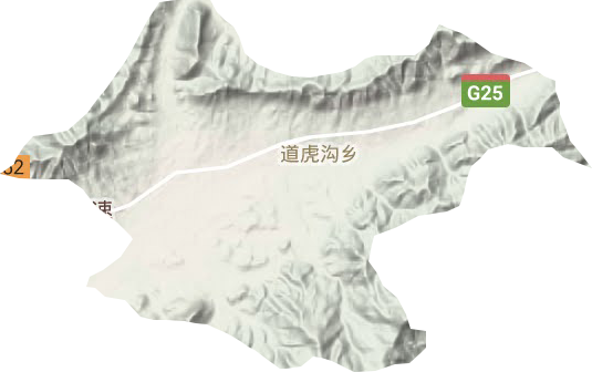道虎沟乡地形地图