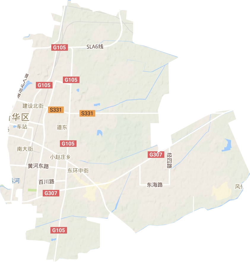 新华区地形地图