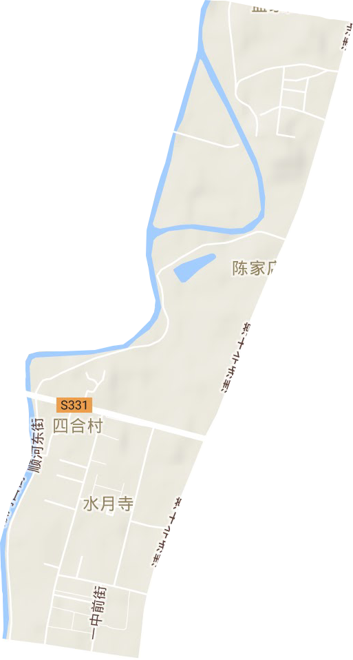 水月寺街道地形地图
