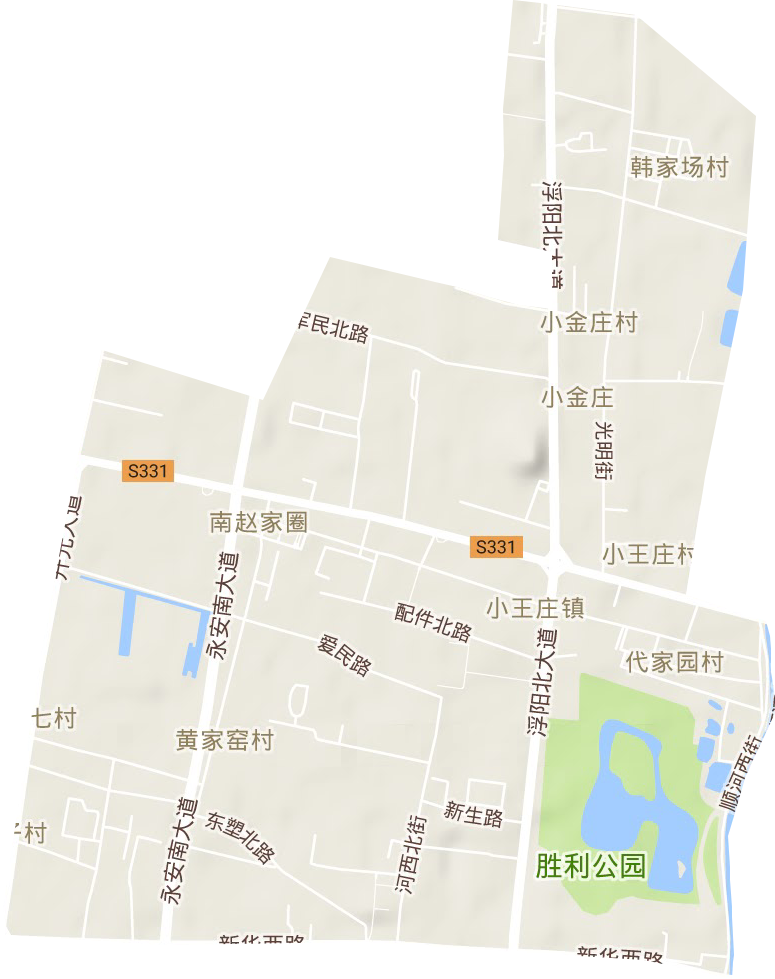 公园街道地形地图