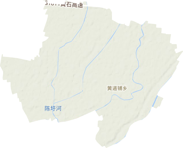 黄递铺乡地形地图