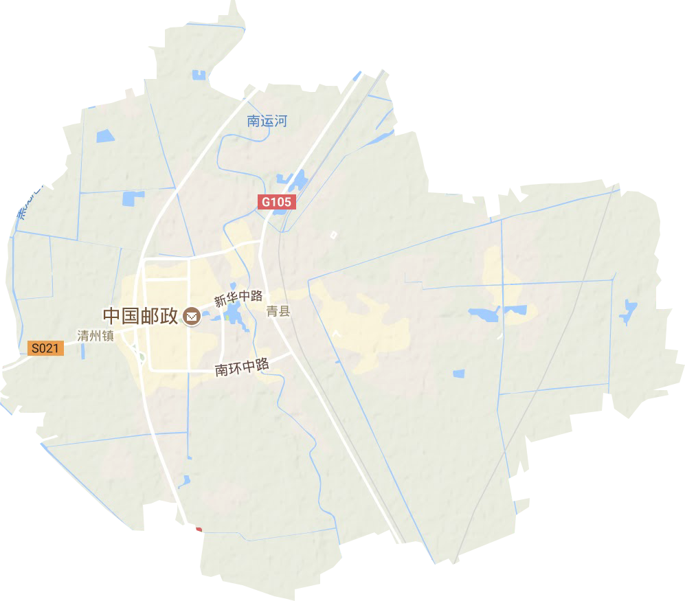 清州镇地形地图