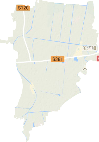 流河镇地形地图
