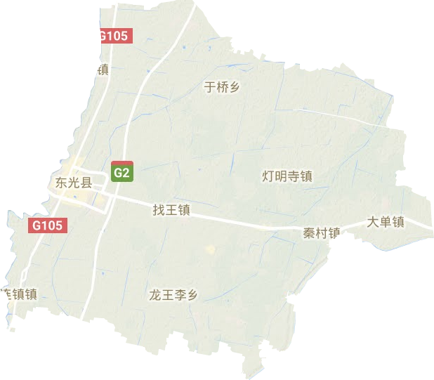 东光县地形地图
