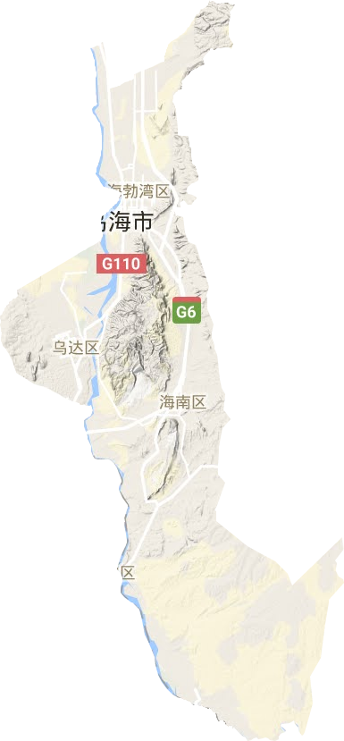 乌海市地形地图