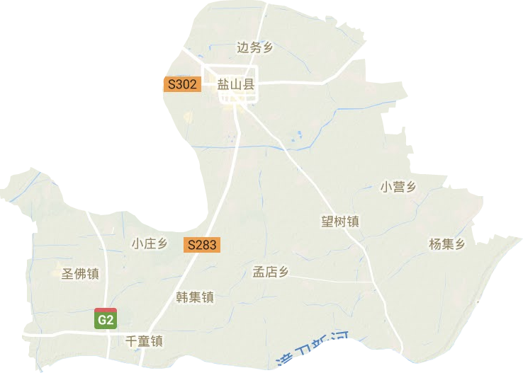 盐山县地形地图