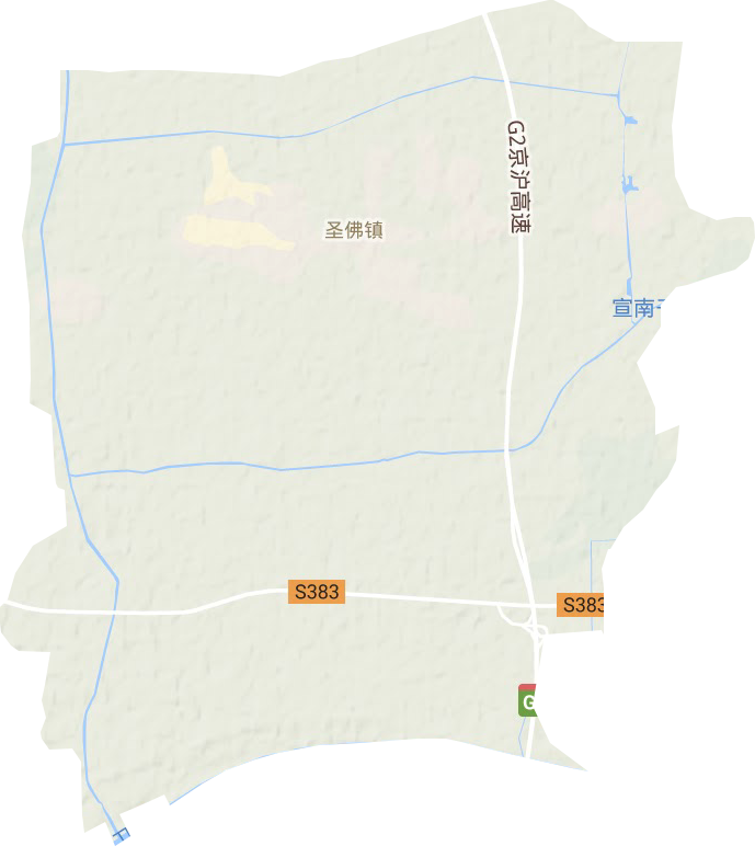 圣佛镇地形地图