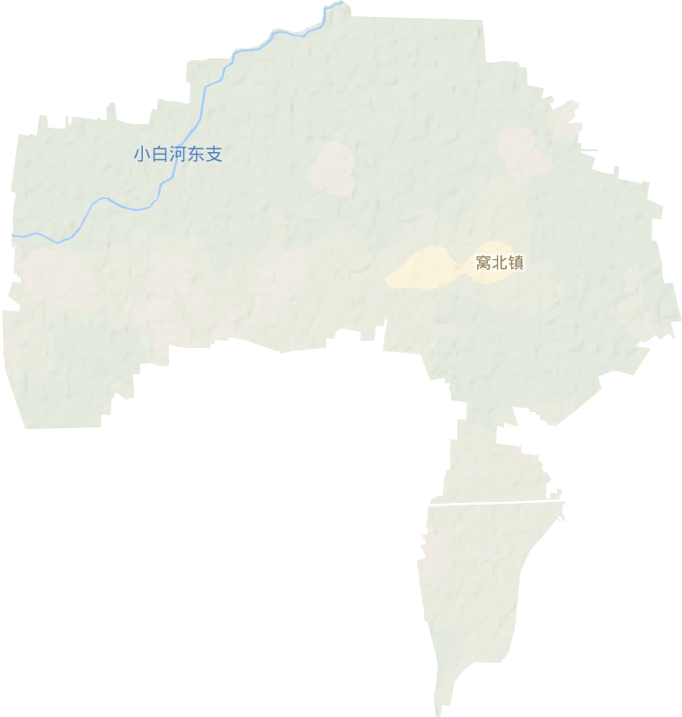 窝北镇地形地图