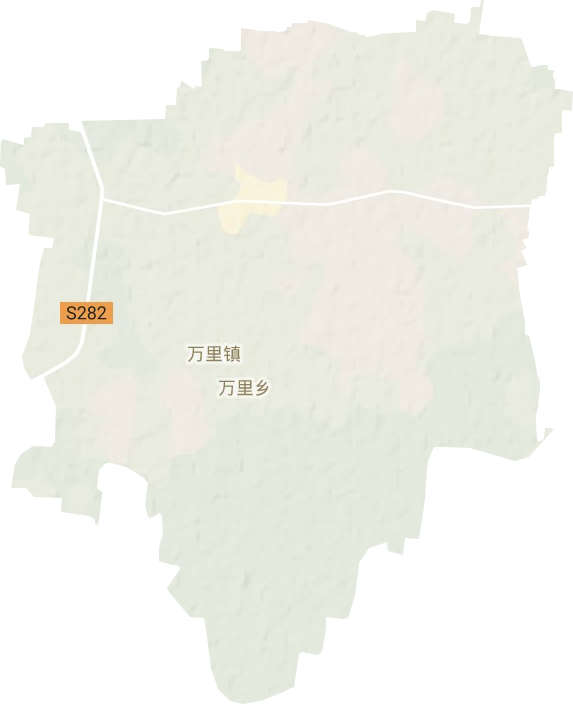 万里镇地形地图