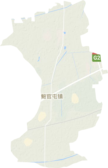 鲍官屯镇地形地图