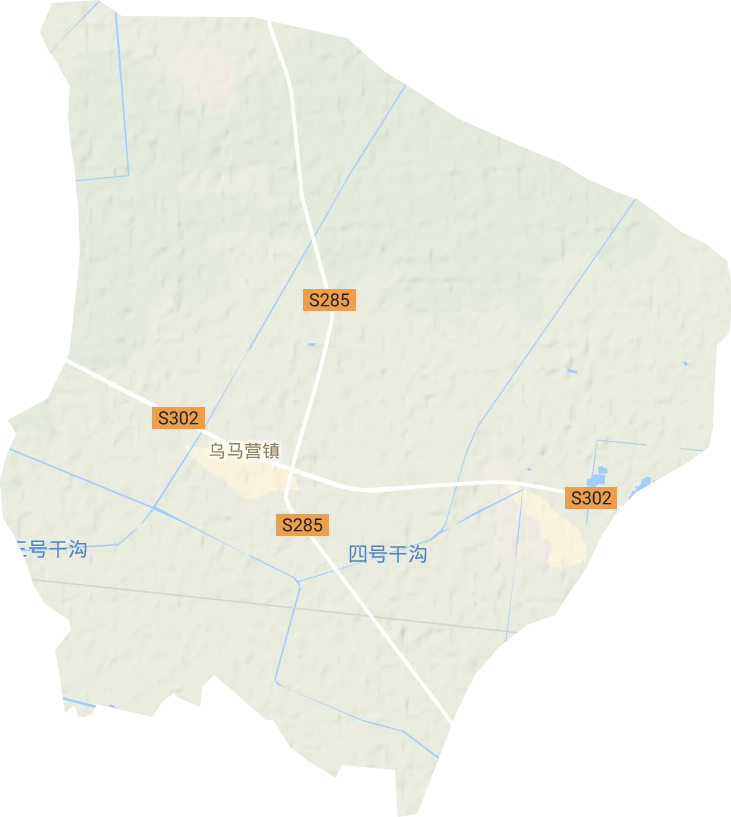 乌马营镇地形地图
