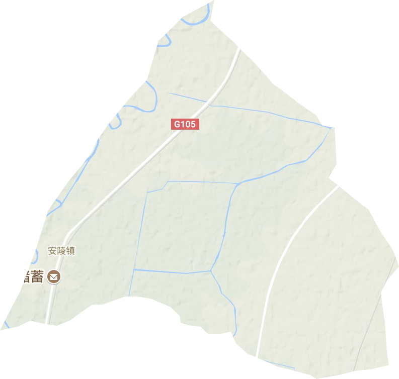 安陵镇地形地图