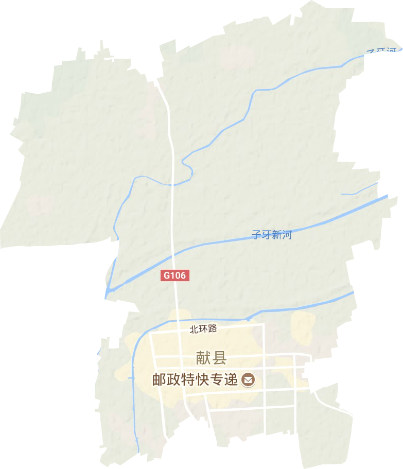 乐寿镇地形地图
