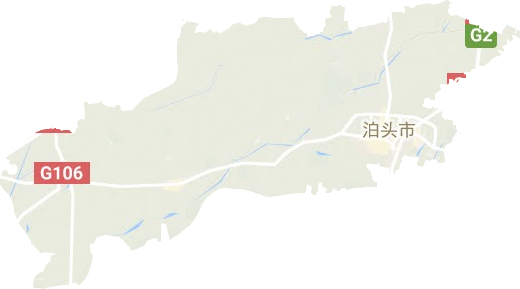 泊头市地形地图