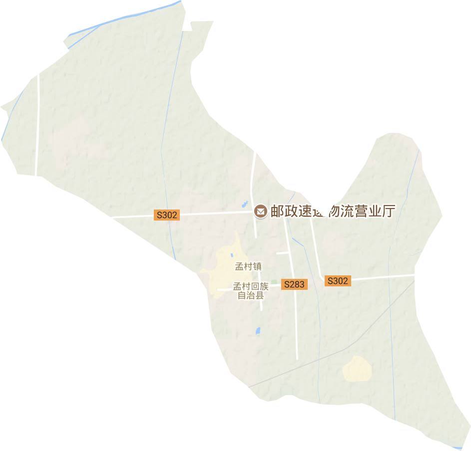 孟村镇地形地图