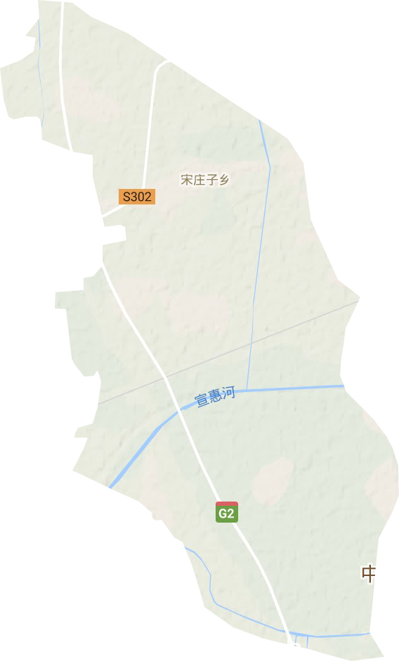 宋庄子乡地形地图