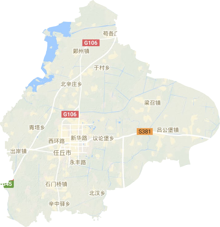 任丘市地形地图