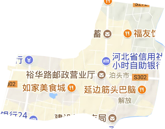 解放街道地形地图