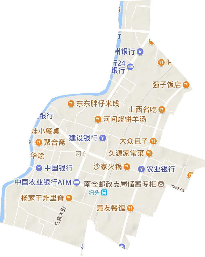 河东街道地形地图