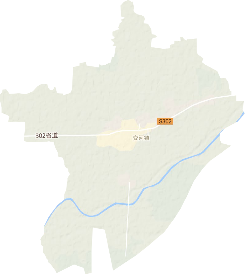 交河镇地形地图