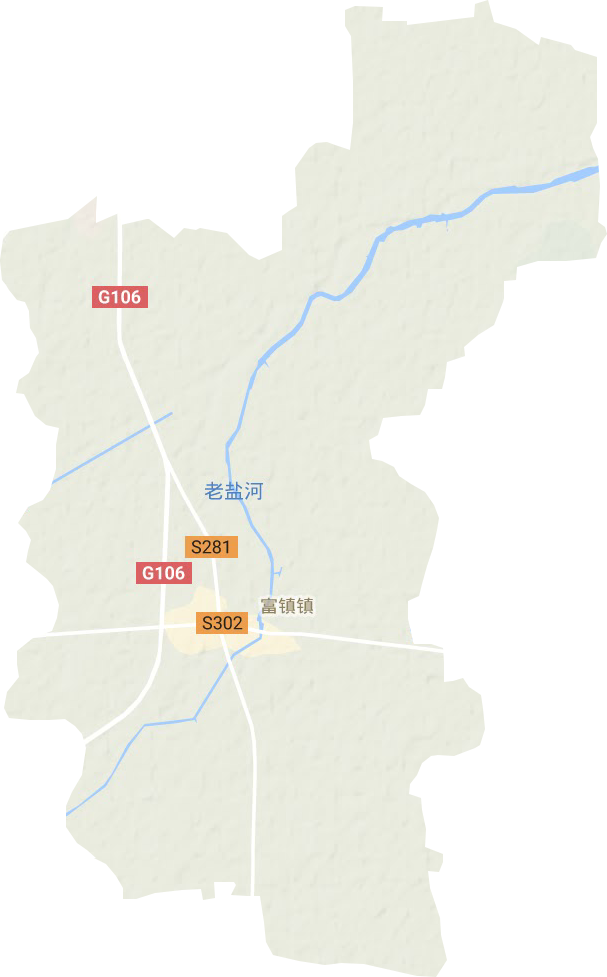 富镇镇地形地图