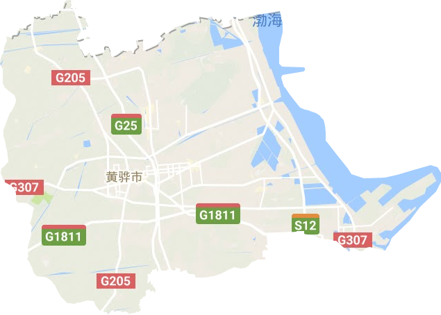 黄骅市地形地图